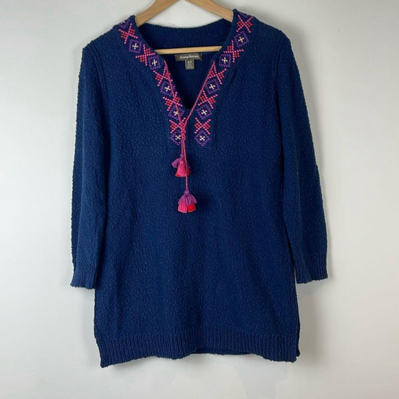 Tommy Bahama Eden Bay Tassel Tunic Size Small - Picture 2 of 8